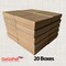 MADE IN USA-20 Boxes - Cotton Filled Cardboard Paper Jewelry Box Gift Case 3-1/2" x 3-1/2" x 7/8" Recycled Kraft - Sturdy Boxes - Jewelry Gift Giving & Keepsake Boxes